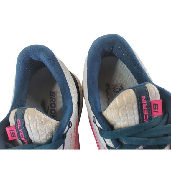 Brooks Glycerin 19 Shoes Women 10 B Med Green Ivory Athletic Running Performance - Picture 6 of 15